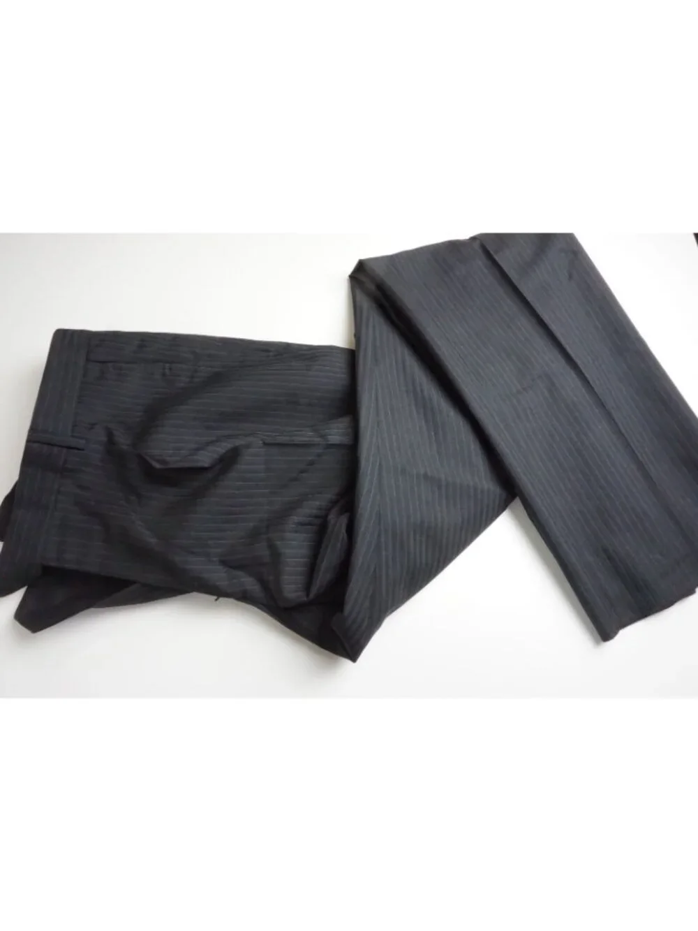 Sartoria Partenopea Charcoal Striped Wool 2 Pc Suit Jacket Pant 56R EU NEW